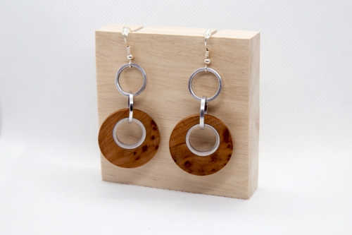 Earrings Arbor Vitae inlay silvery OUTLET